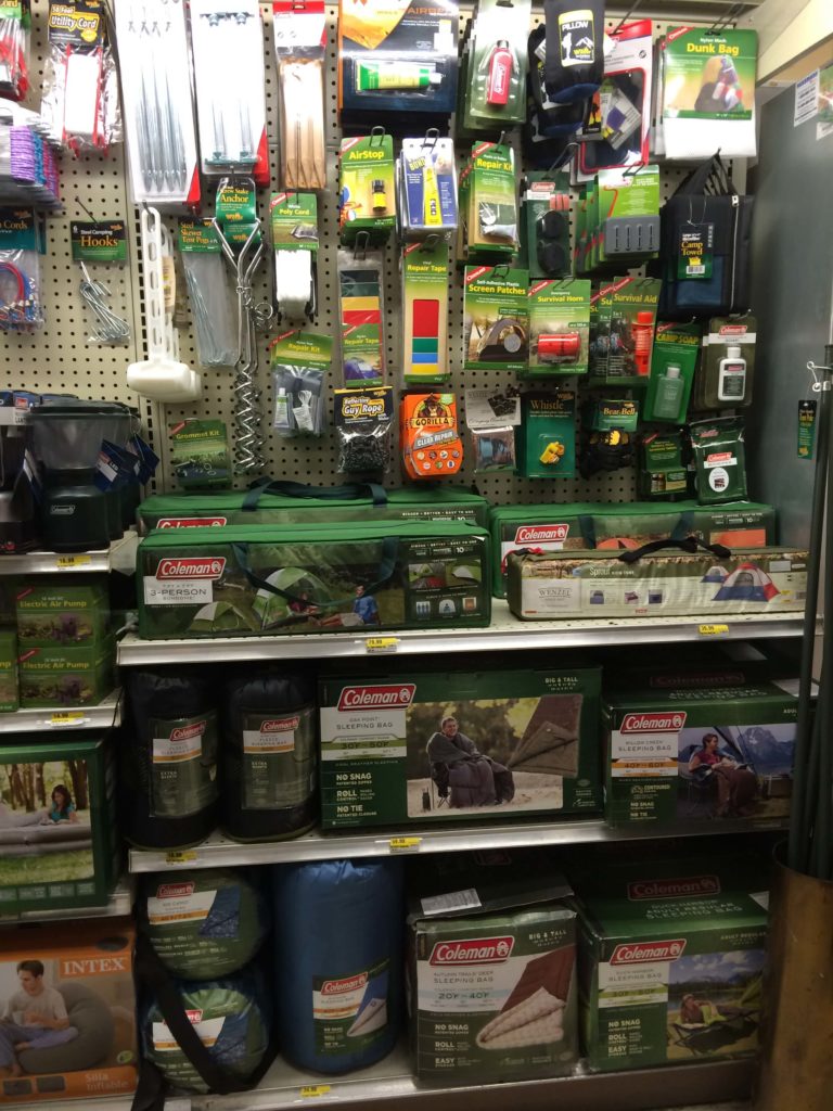 camping supplies at charlie johns in speculator