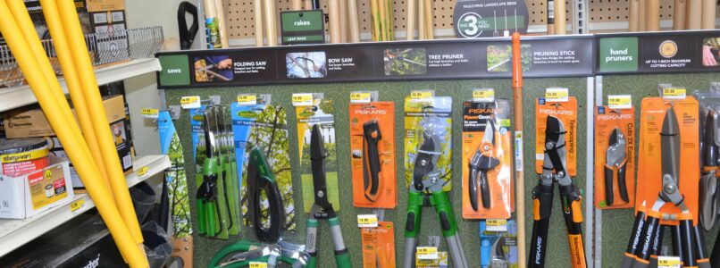 Selection of garden tools at Charlie Johns